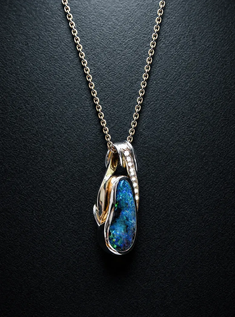 Blue gemstone jewellery detail